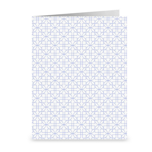 D&D Lattice Greeting Cards - Blue