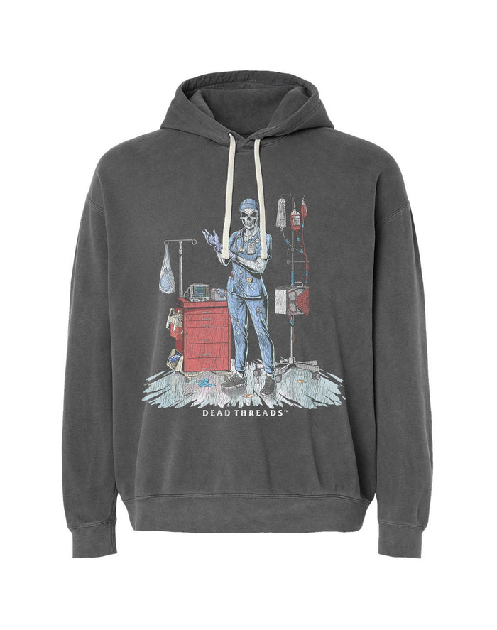 DEADSIDE NURSE (FEMALE) - BLUE SCRUBS LIGHTWEIGHT HOODIE – Lightweight – Dead Threads Apparel