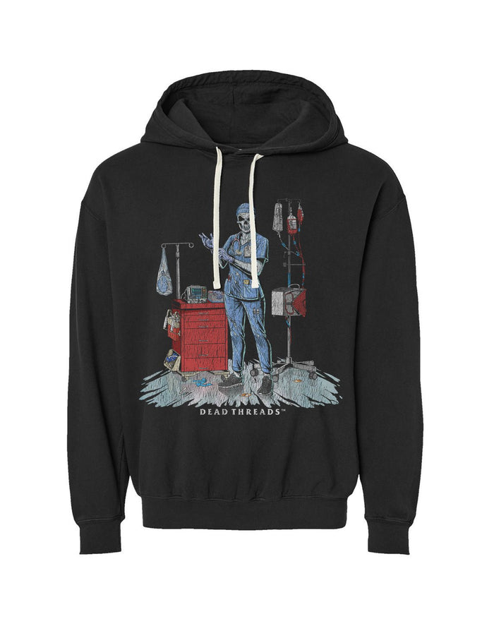 DEADSIDE NURSE (FEMALE) - BLUE SCRUBS LIGHTWEIGHT HOODIE – Lightweight – Dead Threads Apparel
