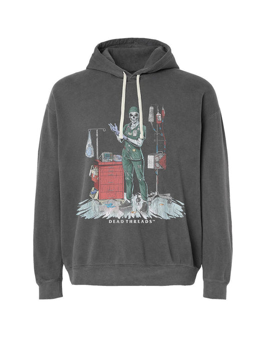 DEADSIDE NURSE (FEMALE) GREEN SCRUBS - LIGHTWEIGHT HOODIE – Lightweight – Dead Threads Apparel