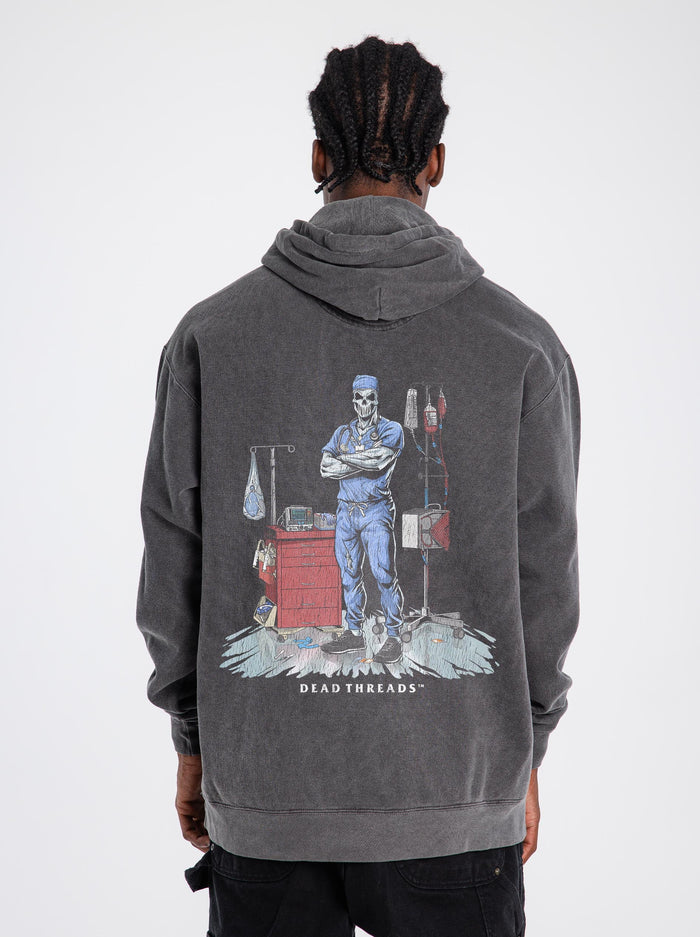 DEADSIDE NURSE (MALE) - BLUE SCRUBS “DT ESSENTIAL" HOODIE – Hoodie – Dead Threads Apparel