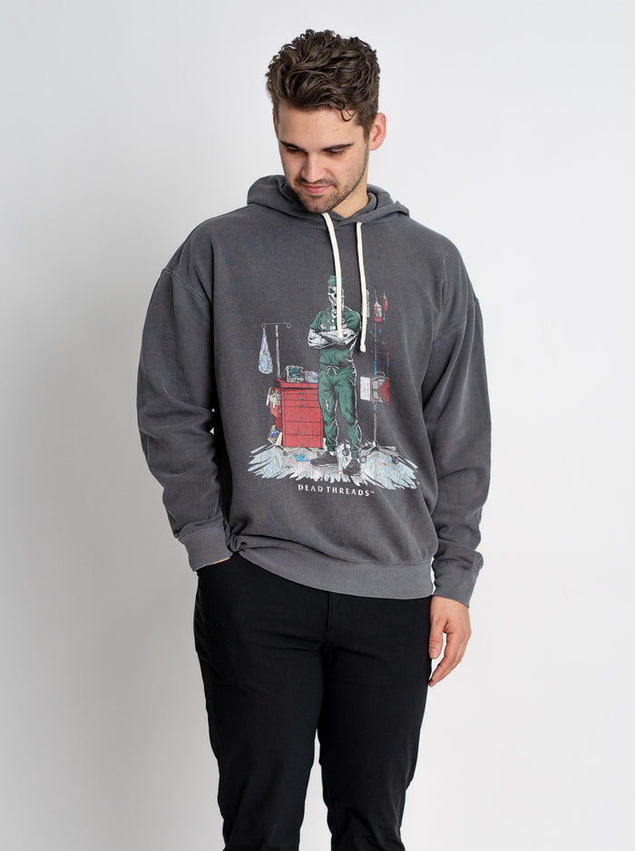 DEADSIDE NURSE (MALE) - GREEN SCRUBS LIGHTWEIGHT HOODIE – Lightweight – Dead Threads Apparel