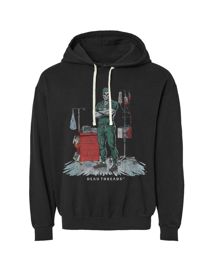 DEADSIDE NURSE (MALE) - GREEN SCRUBS LIGHTWEIGHT HOODIE – Lightweight – Dead Threads Apparel