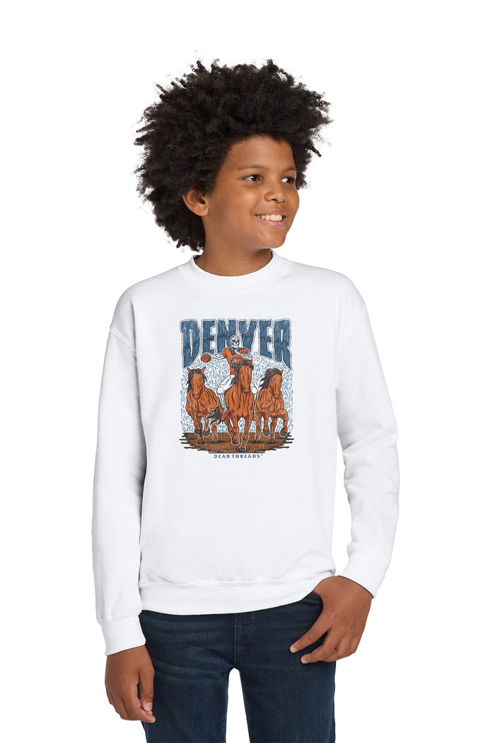 DENVER FOOTBALL v1 KIDS CREWNECK SWEATSHIRT – Kids clothes – Dead Threads Apparel