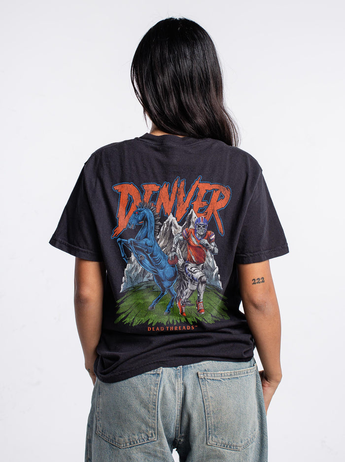 DENVER FOOTBALL v2 - “3 SKULL” PREMIUM T - SHIRT – T-Shirt – Dead Threads Apparel