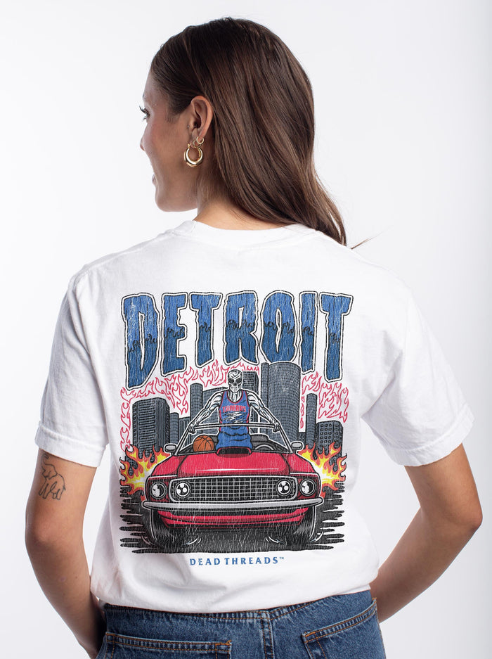 DETROIT BASKETBALL - “3 SKULL” PREMIUM T - SHIRT – T-Shirt – Dead Threads Apparel