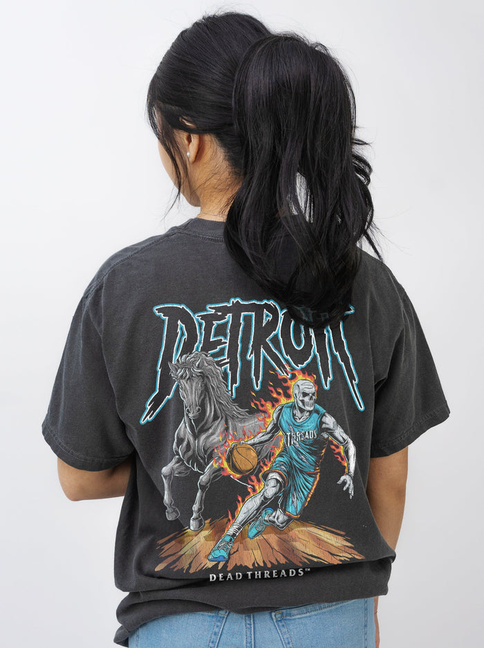 DETROIT BASKETBALL v2 - “3 SKULL” PREMIUM T - SHIRT – T-Shirt – Dead Threads Apparel