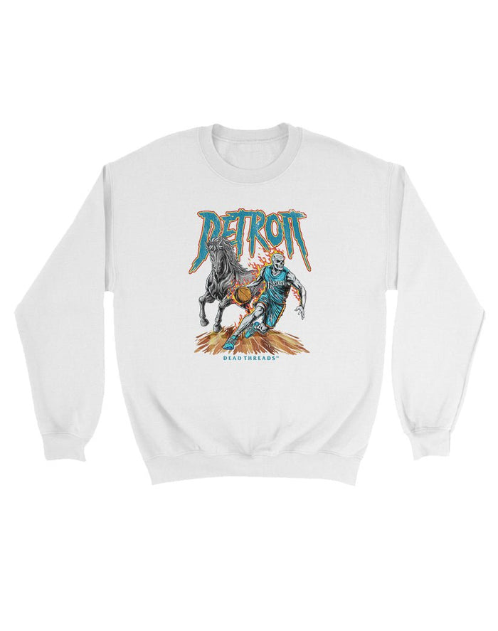 DETROIT BASKETBALL v2 KIDS CREWNECK SWEATSHIRT – Kids clothes – Dead Threads Apparel