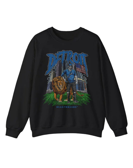 DETROIT FOOTBALL v3 CREWNECK SWEATSHIRT – Sweatshirt – Dead Threads Apparel