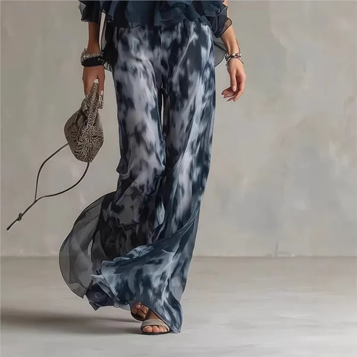 Dia | Navy Halter Wide-Leg Two-Piece Set