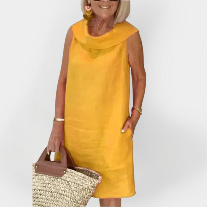 Dress with a Wrap Collar
