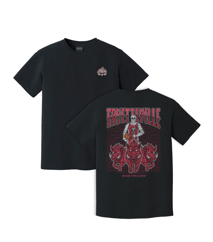 FAYETTEVILLE BASKETBALL - “3 SKULL” PREMIUM T - SHIRT – T-Shirt – Dead Threads Apparel