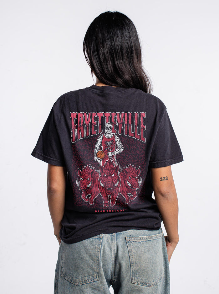 FAYETTEVILLE BASKETBALL - “3 SKULL” PREMIUM T - SHIRT – T-Shirt – Dead Threads Apparel