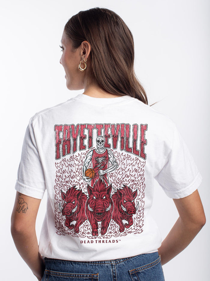 FAYETTEVILLE BASKETBALL - “3 SKULL” PREMIUM T - SHIRT – T-Shirt – Dead Threads Apparel