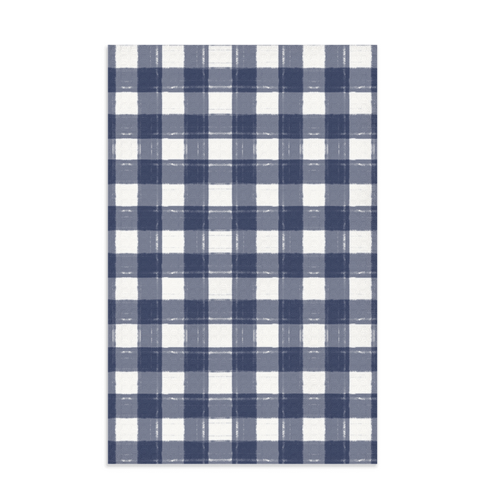 Gingham Navy Dish Towel