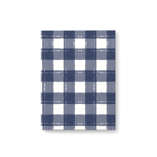 Gingham Navy Notebook