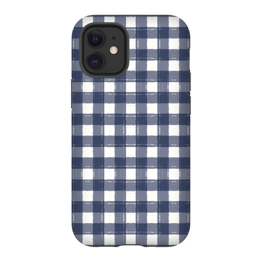 Gingham Navy Phone Case