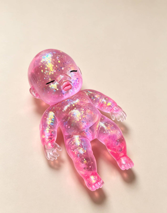 Glitter Baby Doll TPR Squishy Toy Stress Relief Fidget Toy