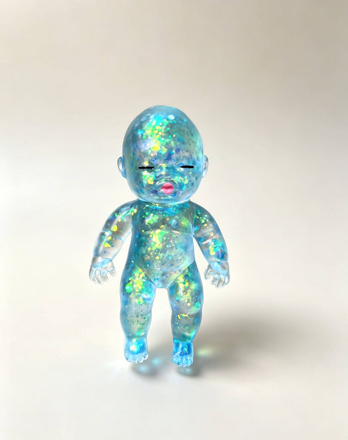 Glitter Baby Doll TPR Squishy Toy Stress Relief Fidget Toy