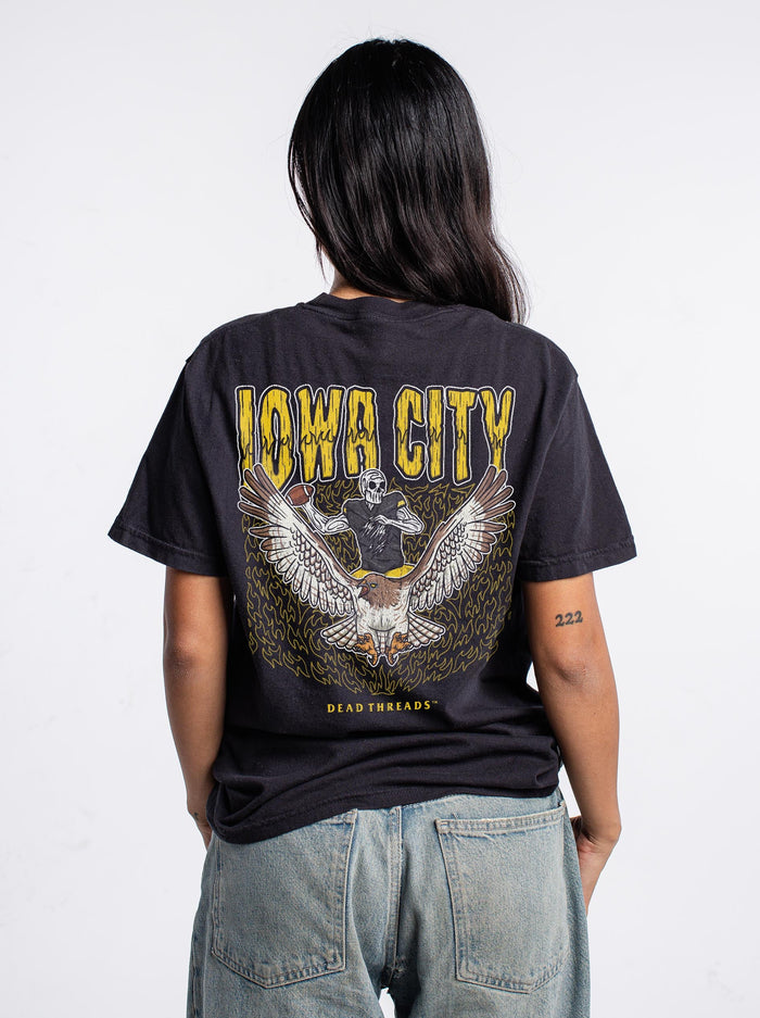 IOWA CITY FOOTBALL - “3 SKULL” PREMIUM T - SHIRT – T-Shirt – Dead Threads Apparel