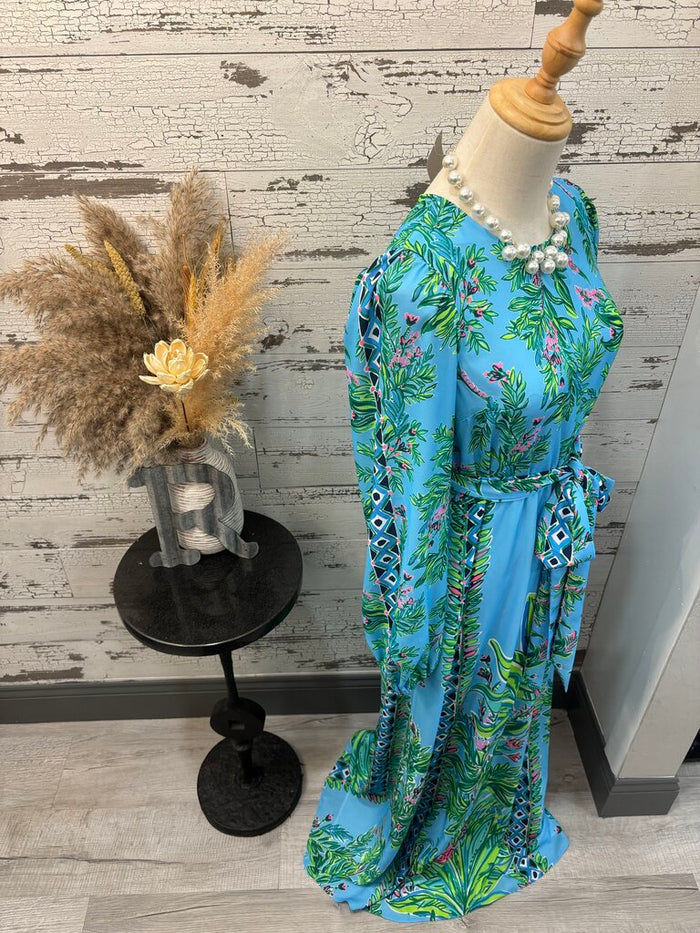 Lilly Pulitzer Long Sleeve Dress With Belt Detail