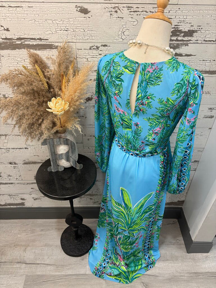 Lilly Pulitzer Long Sleeve Dress With Belt Detail
