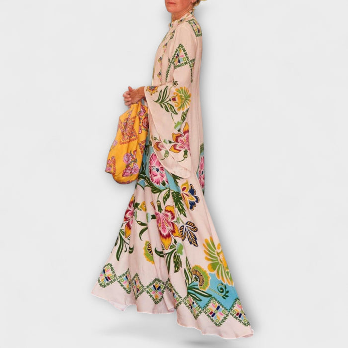 Lisa - Elegant Maxi Dress with Floral Print and Flowing Design