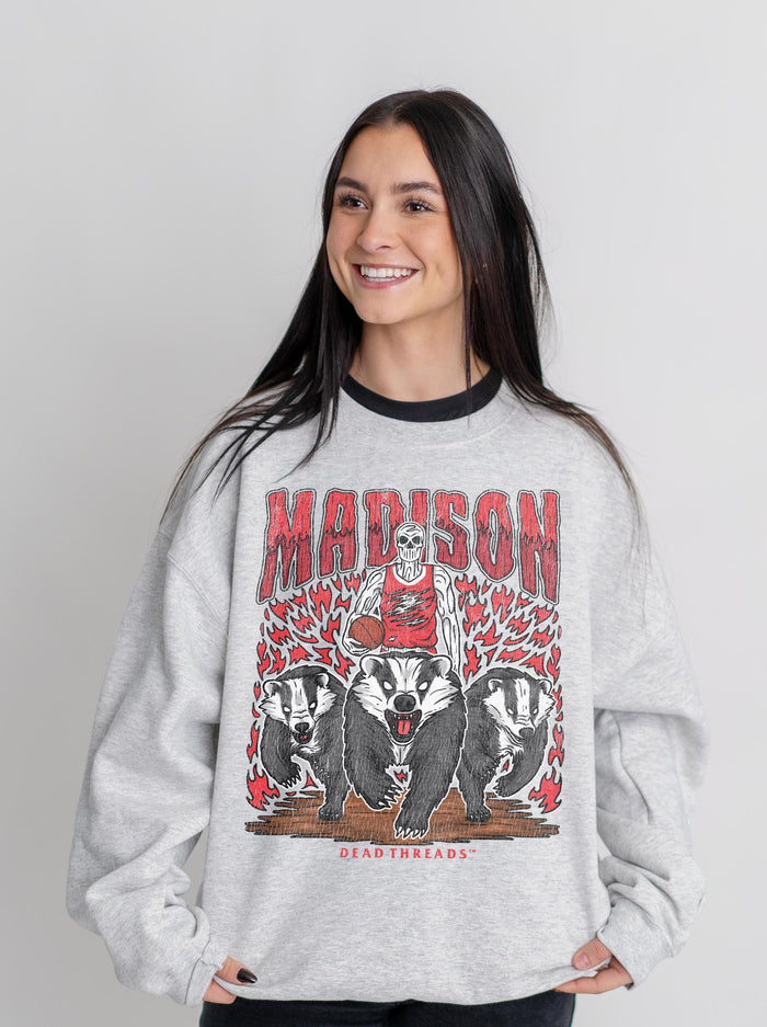 MADISON BASKETBALL CREWNECK SWEATSHIRT – Sweatshirt – Dead Threads Apparel