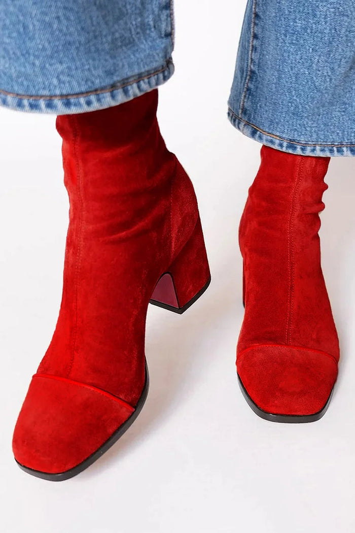 Mckenzie - Square Toe Heeled Boots