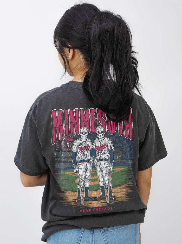 MINNESOTA BASEBALL - “3 SKULL” PREMIUM T - SHIRT – T-Shirt – Dead Threads Apparel