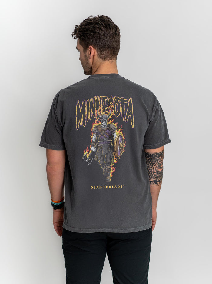 MINNESOTA FOOTBALL v2 - “3 SKULL” PREMIUM T - SHIRT – T-Shirt – Dead Threads Apparel