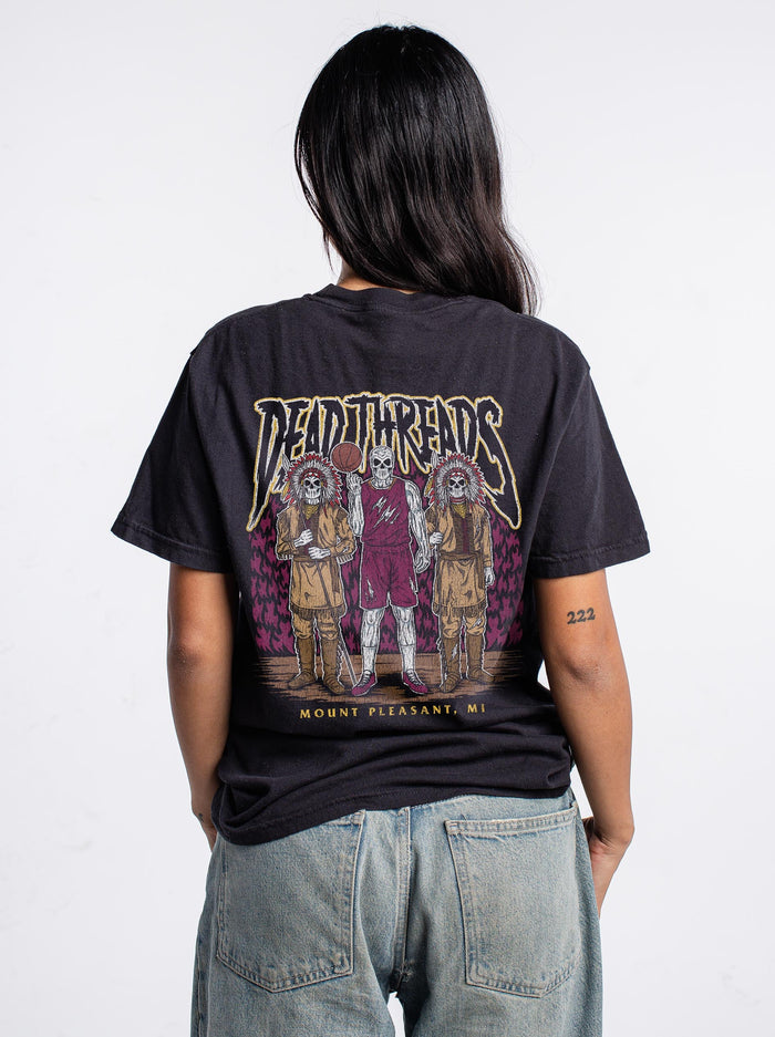 MOUNT PLEASANT BASKETBALL - “3 SKULL” PREMIUM T-SHIRT – T-Shirt – Dead Threads Apparel