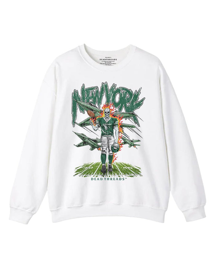 NEW YORK FOOTBALL GREEN CREWNECK SWEATSHIRT – Sweatshirt – Dead Threads Apparel