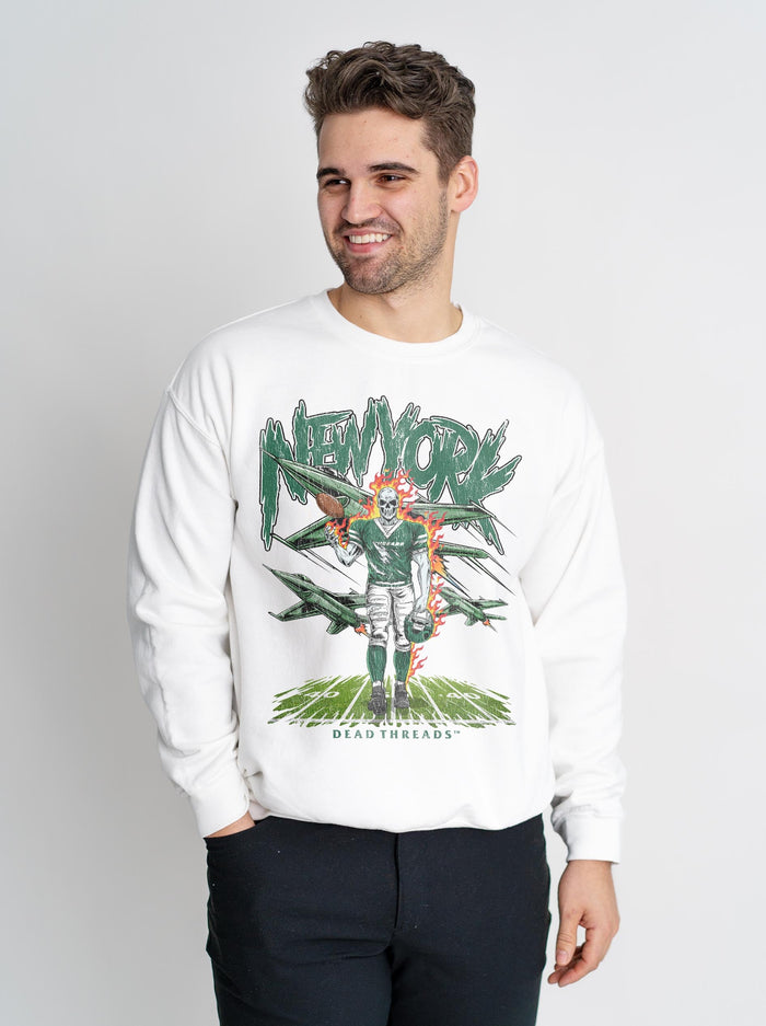 NEW YORK FOOTBALL GREEN CREWNECK SWEATSHIRT – Sweatshirt – Dead Threads Apparel