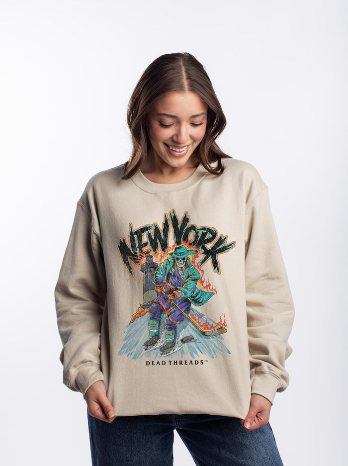 NEW YORK HOCKEY "THE ISLANDER" CREWNECK SWEATSHIRT – Sweatshirt – Dead Threads Apparel