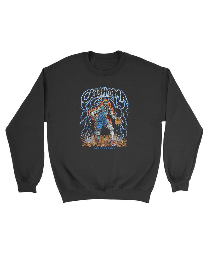 OKLAHOMA CITY "BLUE" BASKETBALL KIDS CREWNECK SWEATSHIRT – Kids clothes – Dead Threads Apparel