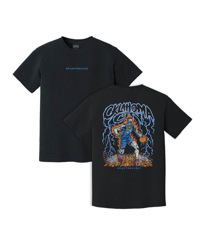 OKLAHOMA CITYBASKETBALL "BLUE" - “DT ESSENTIAL" PREMIUM T - SHIRT – T-Shirt – Dead Threads Apparel
