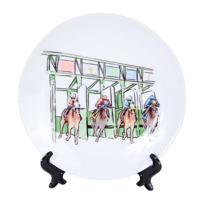 Out of the Gate Horse Racing Derby Ceramic Plate