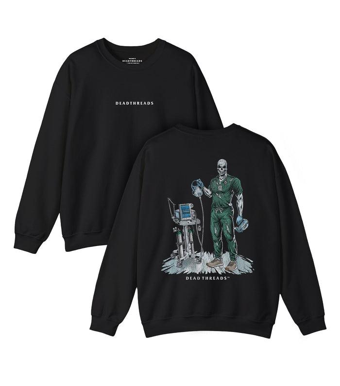 PEEP SHOW (RESPIRATORY THERAPIST, MALE) - “DT ESSENTIAL" CREWNECK SWEATSHIRT – Sweatshirt – Dead Threads Apparel