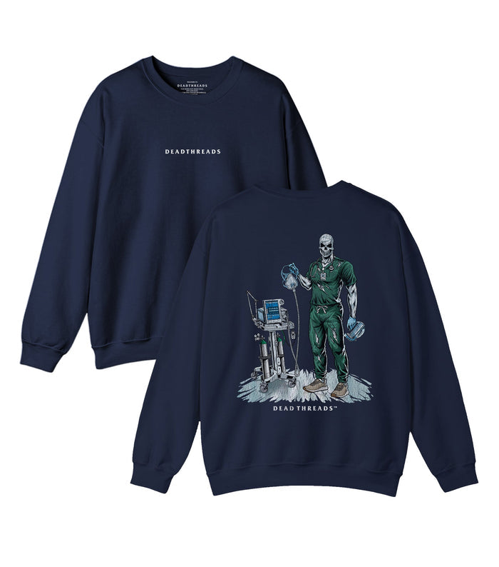PEEP SHOW (RESPIRATORY THERAPIST, MALE) - “DT ESSENTIAL" CREWNECK SWEATSHIRT – Sweatshirt – Dead Threads Apparel