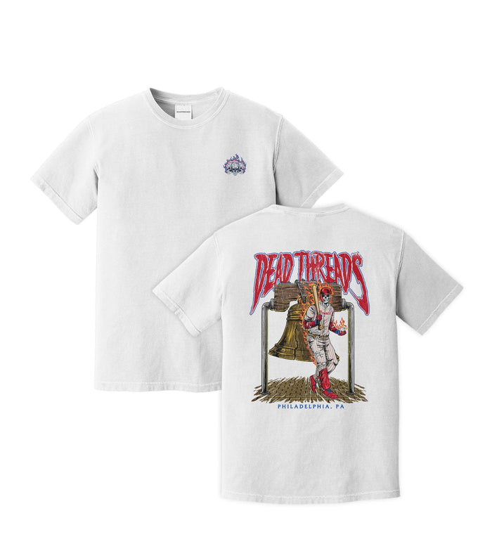 PHILADELPHIA BASEBALL - "3 SKULL" PREMIUM T - SHIRT – T-Shirt – Dead Threads Apparel