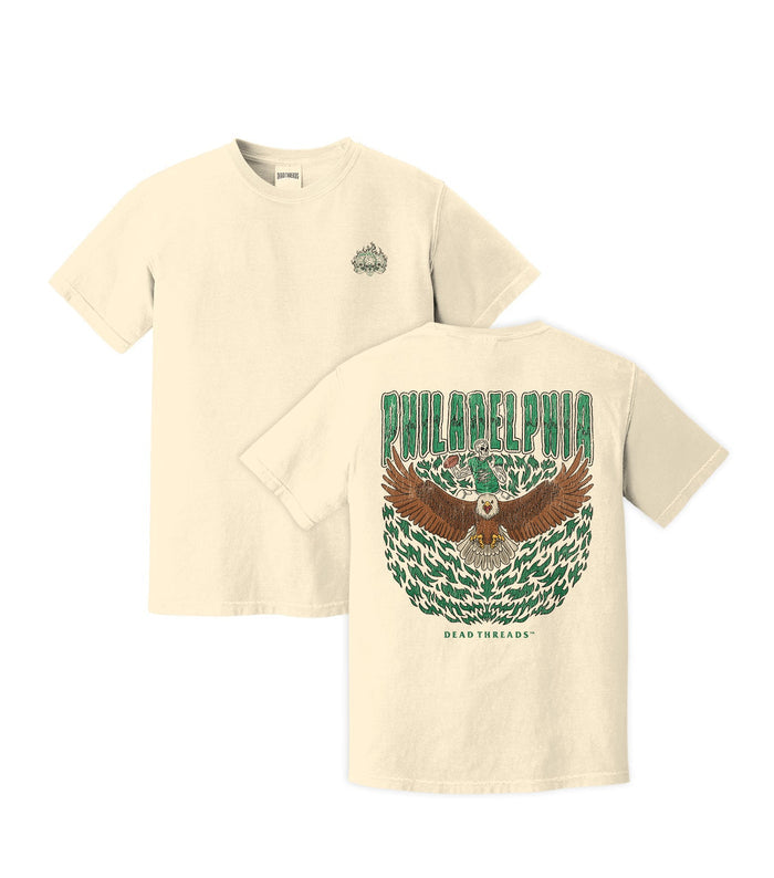 PHILADELPHIA FOOTBALL v1 - “3 SKULL” PREMIUM T - SHIRT – T-Shirt – Dead Threads Apparel