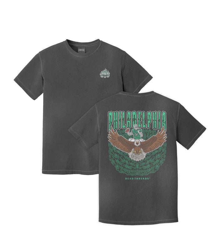 PHILADELPHIA FOOTBALL v1 - “3 SKULL” PREMIUM T - SHIRT – T-Shirt – Dead Threads Apparel