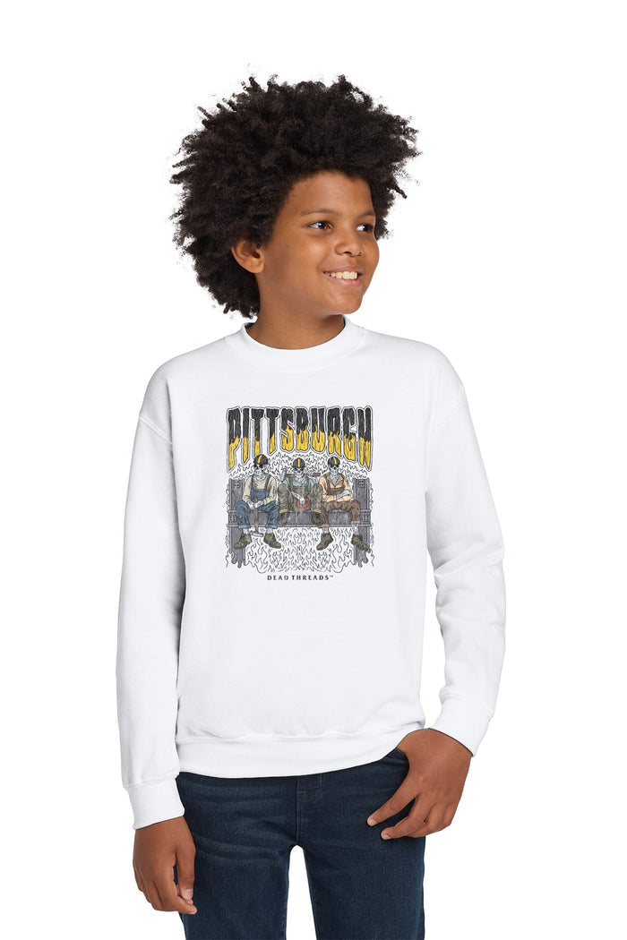 PITTSBURGH FOOTBALL v1 KIDS CREWNECK SWEATSHIRT – Kids clothes – Dead Threads Apparel