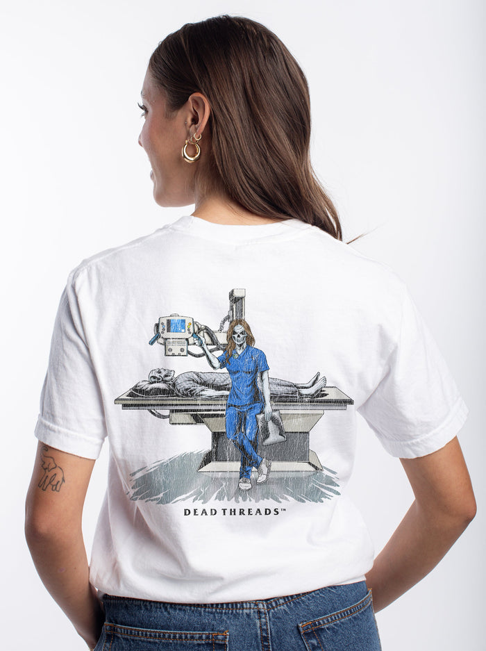 RADIATION REAPER (X - RAY, FEMALE) - “DT ESSENTIAL" PREMIUM T - SHIRT – T-Shirt – Dead Threads Apparel