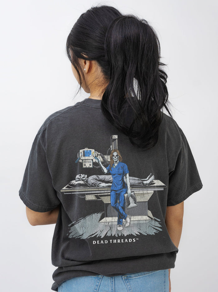 RADIATION REAPER (X - RAY, FEMALE) - “DT ESSENTIAL" PREMIUM T - SHIRT – T-Shirt – Dead Threads Apparel