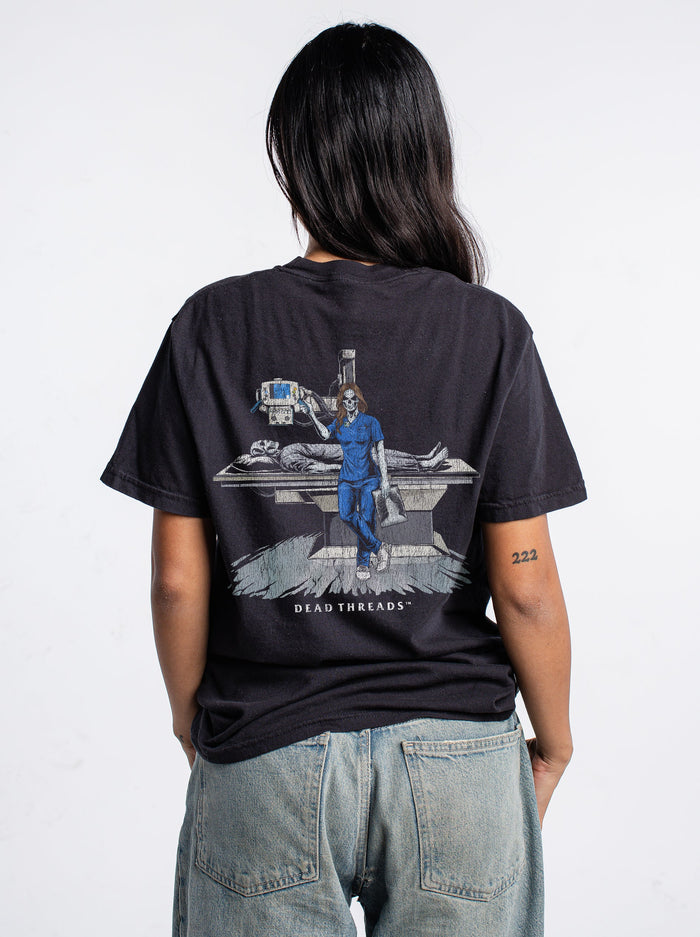 RADIATION REAPER (X - RAY, FEMALE) - “DT ESSENTIAL" PREMIUM T - SHIRT – T-Shirt – Dead Threads Apparel