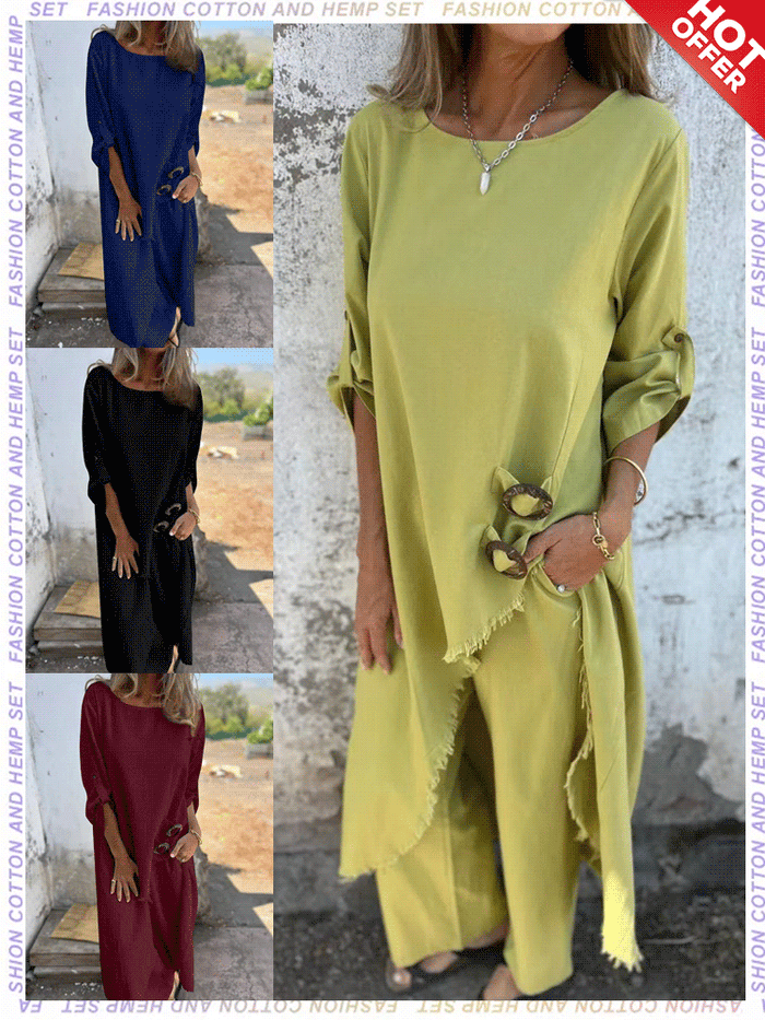 Renata | Effortless Cotton-Linen Pant Set