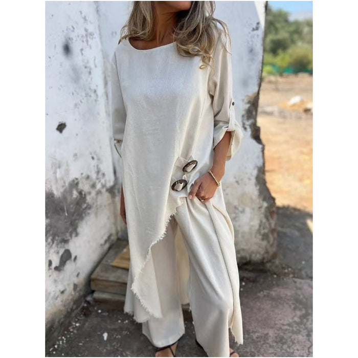 Renata | Effortless Cotton-Linen Pant Set
