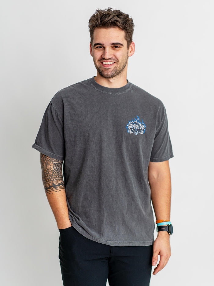 SALT LAKE HOCKEY - “3 SKULL” PREMIUM T - SHIRT – T-Shirt – Dead Threads Apparel